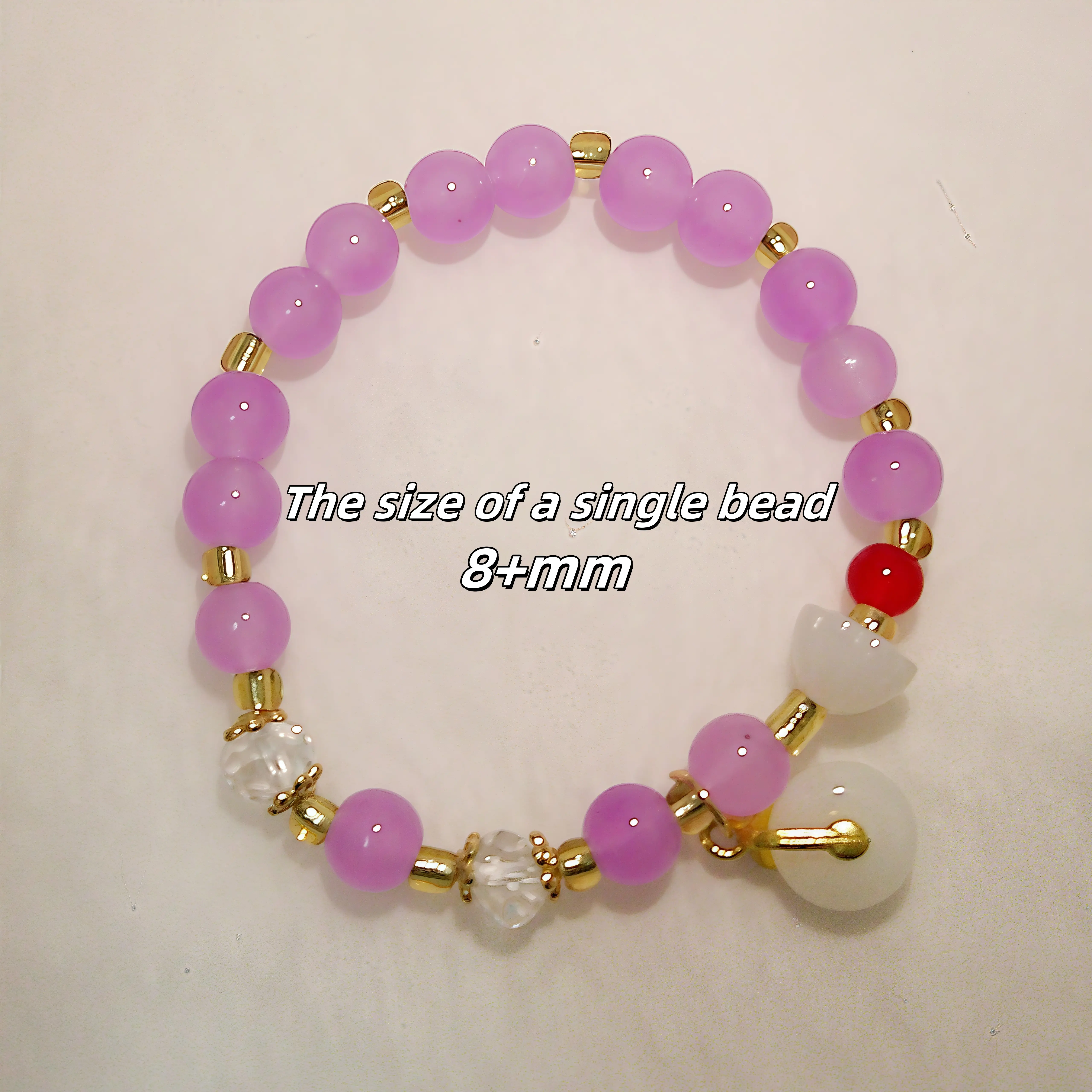 Ethereal Lavender Harmony Glass Bead Bracelet with Milky White Accent italian  charm  bracelet personalized  jewelry art  phro  bracelet enewton  bracelets bracelet  stack