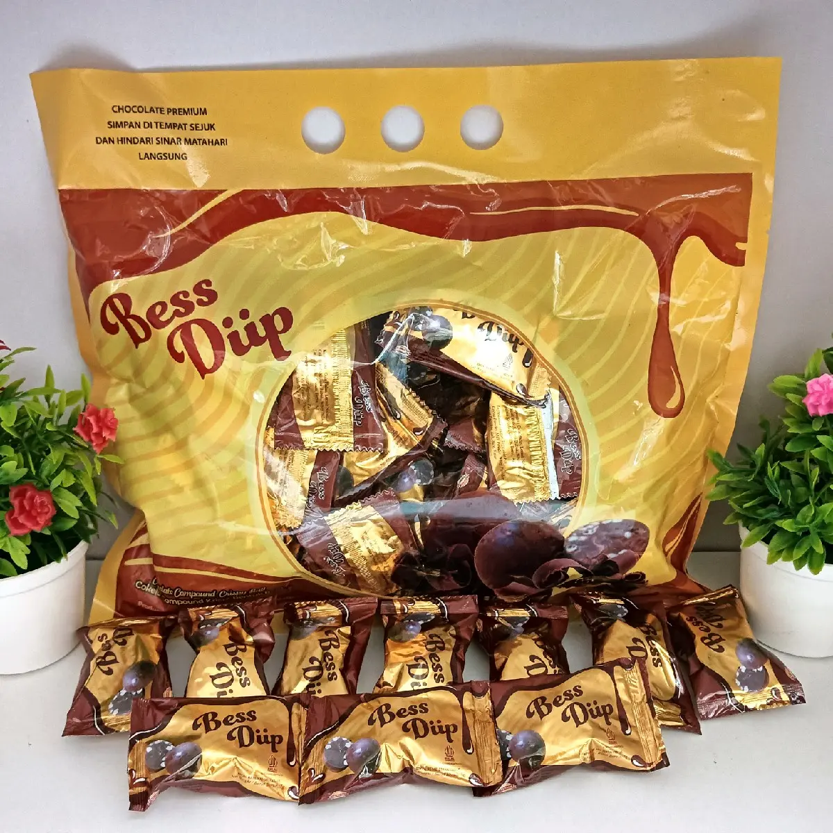Bessdiip Crispy Ball Bag Isi 40 Pcs Termurah Chocolate Camilan Cokelat