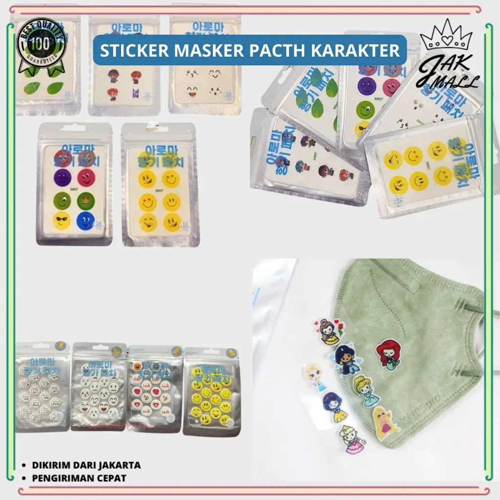 Stiker Aroma Masker Stiker Tempel Aromaterapi Pengharum Masker Isi 16 & 48 JM