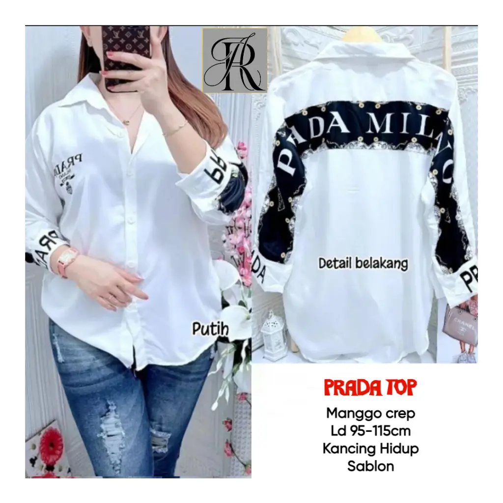 KEMEJA CRINCLE AIRFLOW CASUAL WANITA MOTIF SABLON KEKINIAN KEMEJA BUSUI