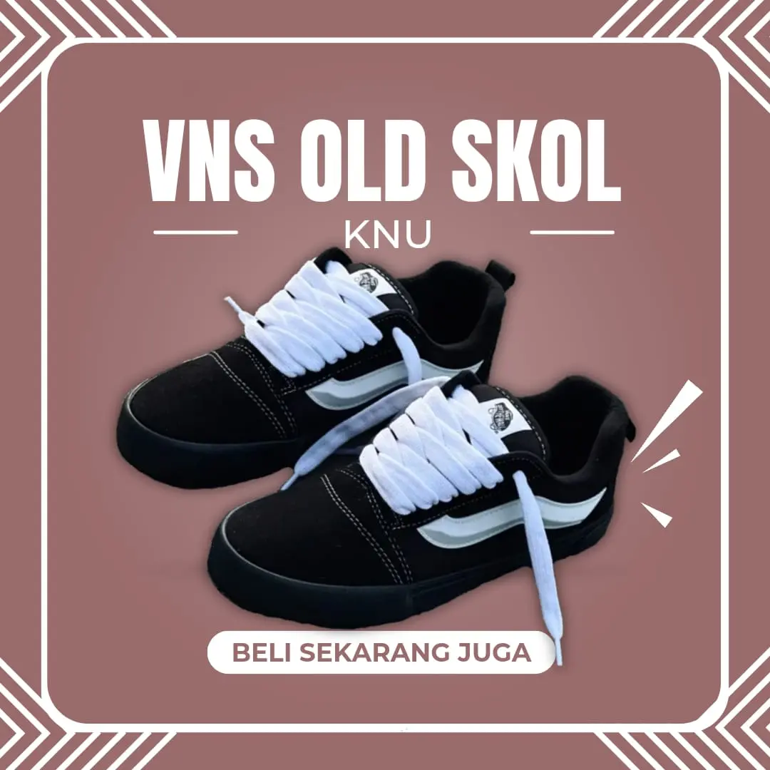 Rekomendasi Sepatu VNS KNU Black Natural - Sneakers Canvas Shoes