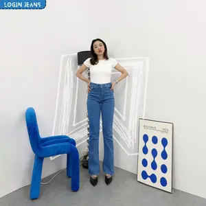 LOGIN - Celana Jeans Wanita Highwaist Cutbray Strecht Panjang Cewek Denim Model Celana Jeans Cutbray Wanita Strecht Panjang Cocok Untuk Gaya Modis Dan Nyaman