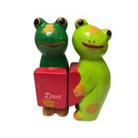 Gambar sepasang Patung kayu kodok hati T17 03-3275 dari Daun The Gift Shop Kab. Badung 3 Tokopedia