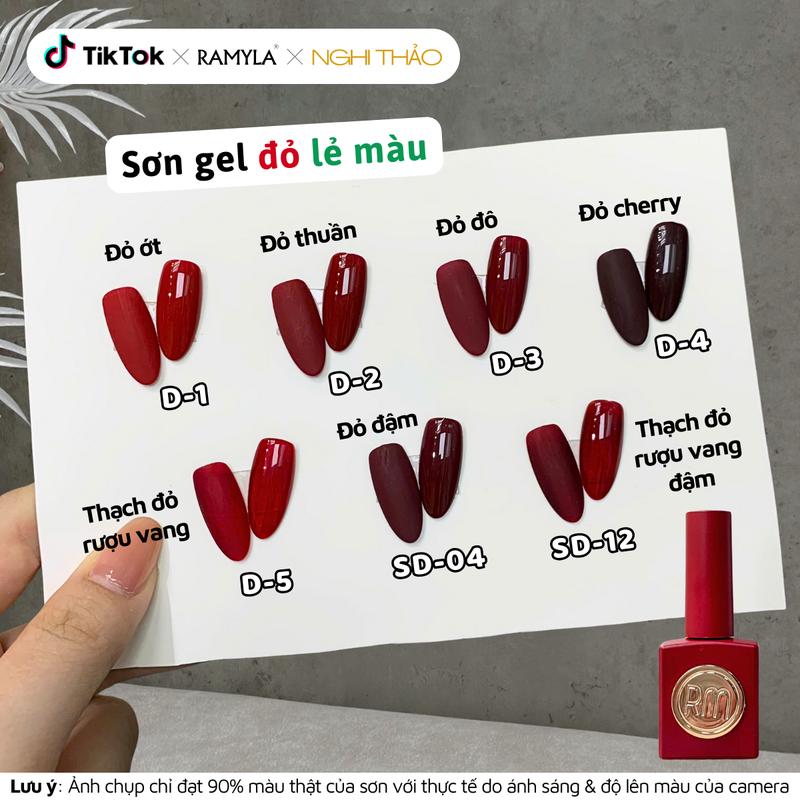  Sơn gel đỏ lẻ RAMYLA làm nail 