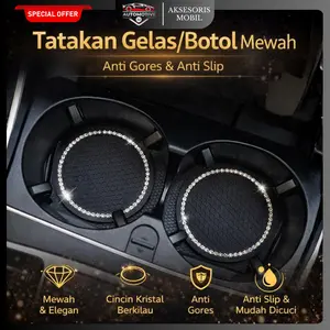 Tatakan Botol/Gelas Premium Untuk Mobil Car Elegant Anti Slip Anti Tumpah