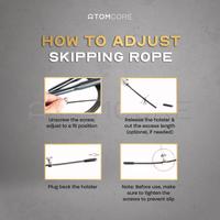 Gambar Atomcore Tali Skipping Speed Rope 3m Anti-slip Handles Adjustable Panjang 3m Dengan Pouch Gratis - Black dari Atomcore Official Kota Administrasi Jakarta Timur 5 Tokopedia