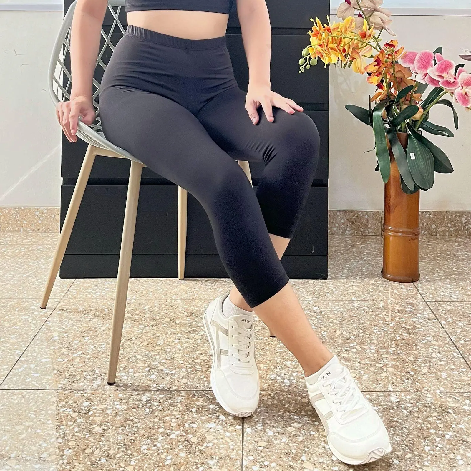 Legging Pendek Wanita/Daleman Wanita/Legging 7/8 Polos/Legging Olahraga/Bawahan Wanita/Legging Pendek Wanita Dewasa