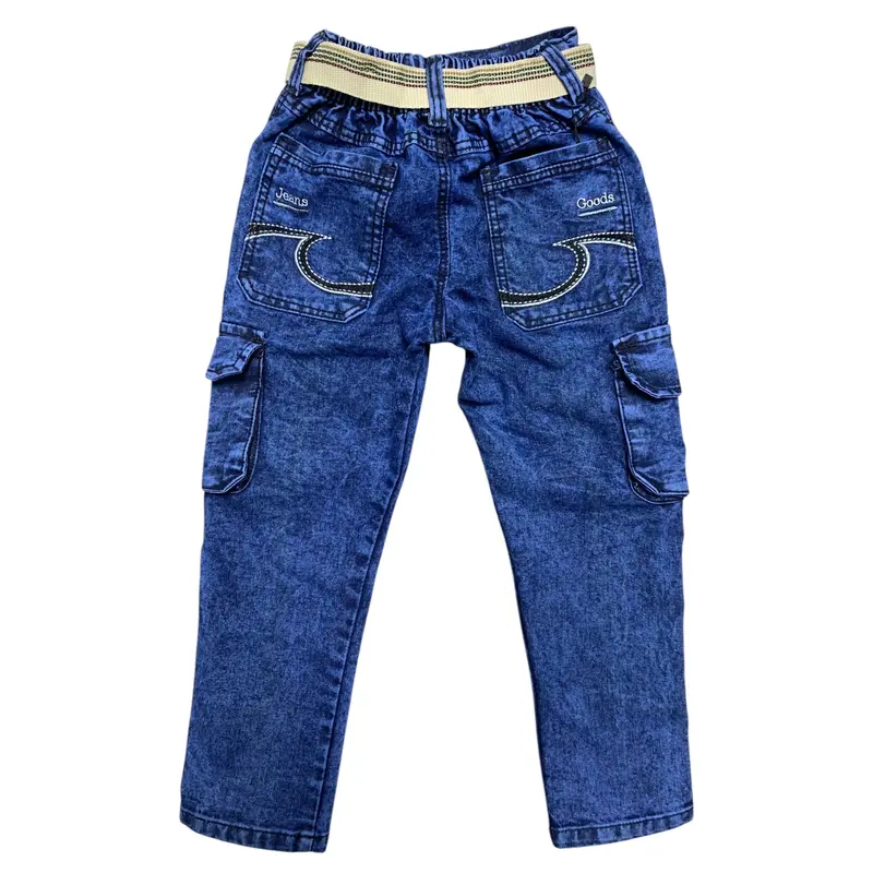 CELANA JEANS DENIM ANAK FASHION Motif Bordir LAKI-LAKI PANJANG KARGO GESPER USIA 5-12 TAHUN, PJKK14 Fashion 2