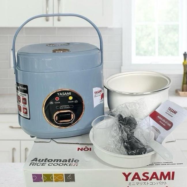  Nồi cơm điện YASAMI quai xách Nhật Bản lòng niêu tráng men gốm sứ 188 