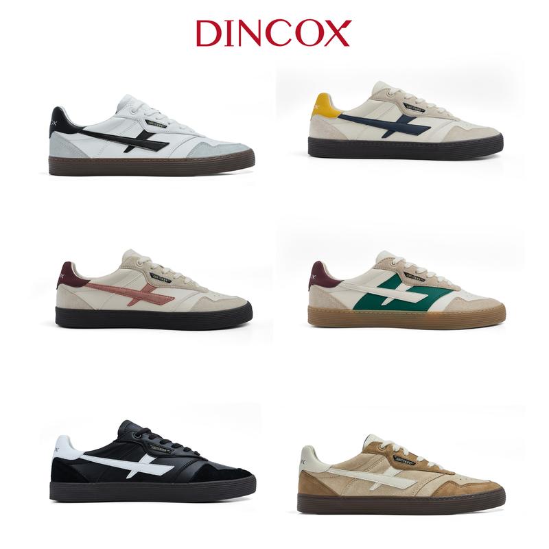 Giày Sneaker Nam Nữ DC48 Dincox Shoes Đế Bằng, Da phối Suede Cao Cấp Unisex Thời Trang Cổ Điển