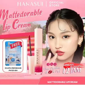 Hanasui Mattedorable Lip Cream Lipstick Bibir Gloss rekomendasi