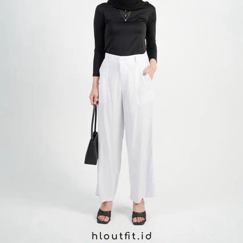 HL Highwaist Kulot Wanita- Celana Kulot Wanita Rayon Petite Bigsize Friendly Realpict