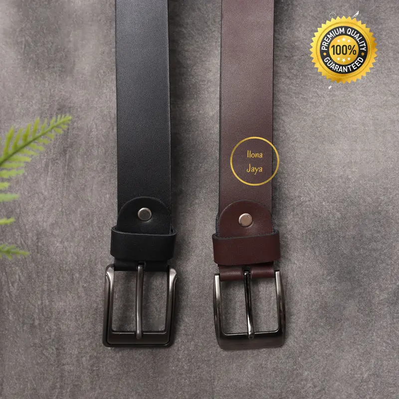 Gesper Kulit Pria Original 100% Ikat Pinggang Kulit Sabuk Kulit Gesper Kulit Pria Ikat Pinggang Pria Kulit 5