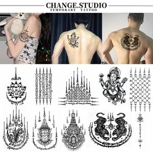 Barang Penjagaan Badan Tatu Sementara, Jimat Tatu Thai, Lapan Pagoda dan Dua Harimau, Lima Perenggan Kitab Suci, Tatu Sementara, Tahan 15 Hari, Kalis Air dan Tahan Geseran. Pelekat Tatu