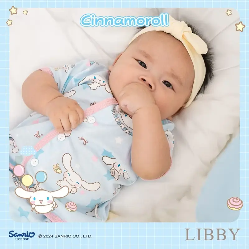 Libby Setelan Baju Pendek Celana Pop Bayi Newborn 0-6 Bulan 3