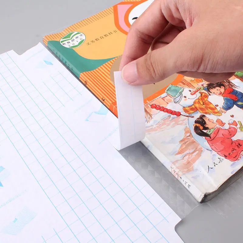 10 Lembar Sampul Buku Plastik PVC Tahan Air Sampul Plastik Lks Film Pelindung Buku Tulis Paper Stationery 6