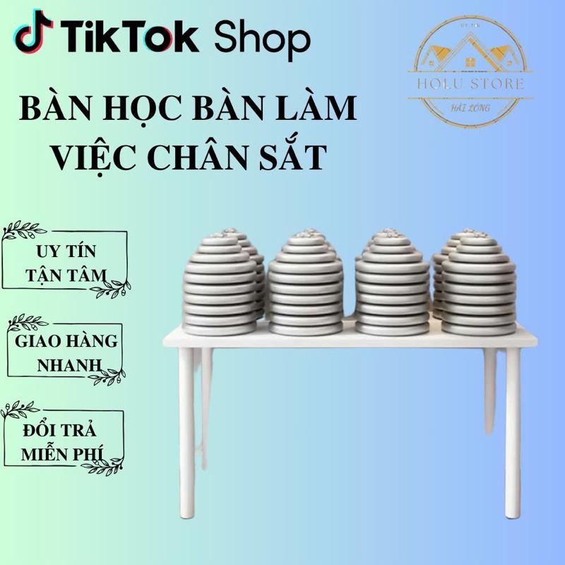 Bàn Gamming,Làm việc Decor chân sắt to tròn sơn tĩnh điện, mặt bàn gỗ chống trầy xước. Mẫu mới hot bàn _ 0