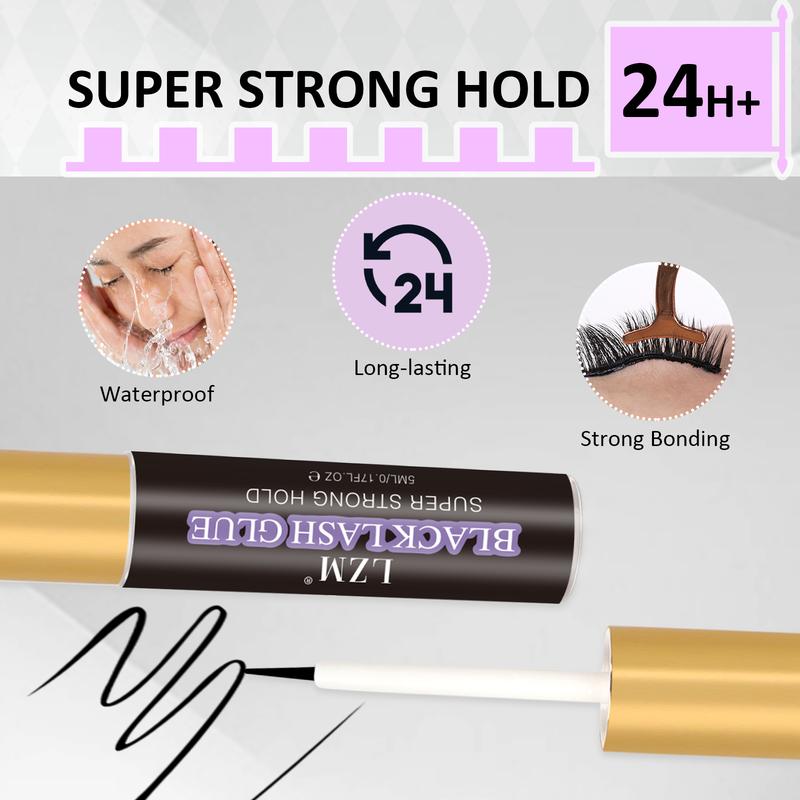 5ml Latex Free Eyelash Black Glue Waterproof Strip Lash Glue 1