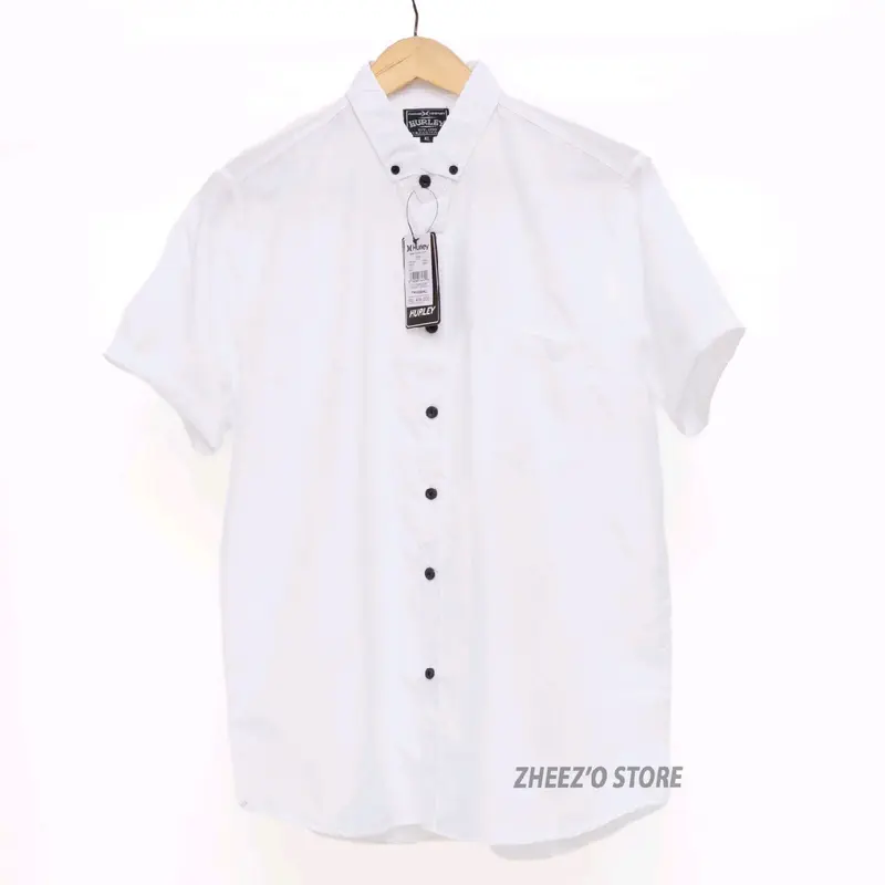 Kemeja Polos Slimfit Pria Dewasa Lengan Pendek Size M Sampai XXXL Baju Casual Formal Katun 8