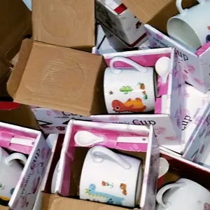 Mug Gelas Kopi Keramik Hampers Souvenir Cangkir Dengan Sendok