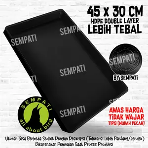 Sempati Tatakan Kandang 45 X 30 Tatakan Sangkar Loyang Alas Wadah Kotoran Umbaran Batre Burung Kucing Gacor