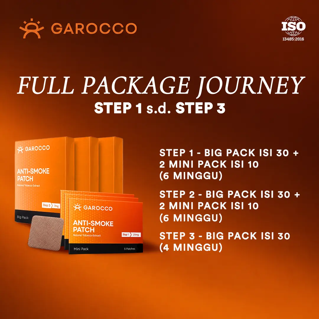 [FULL JOURNEY - 6 MINGGU] GAROCCO Patch/Koyo | NRT Solusi Berhenti Merok*k – Anti-sm*ke Bahan Alami, Natural, Aman