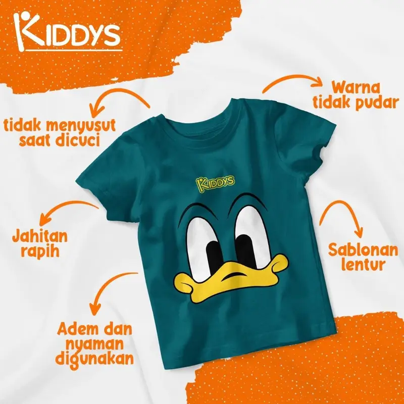 Kiddys Kaos Pakaian Fashion Anak Laki-laki dan Perempuan Cotton 24s Premium KA80 - G10 7