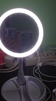 Product Review of Cermin Bulat Lipat Kaca Rias LED 2 Sisi Ganda Putar USB Cas from n**a 1