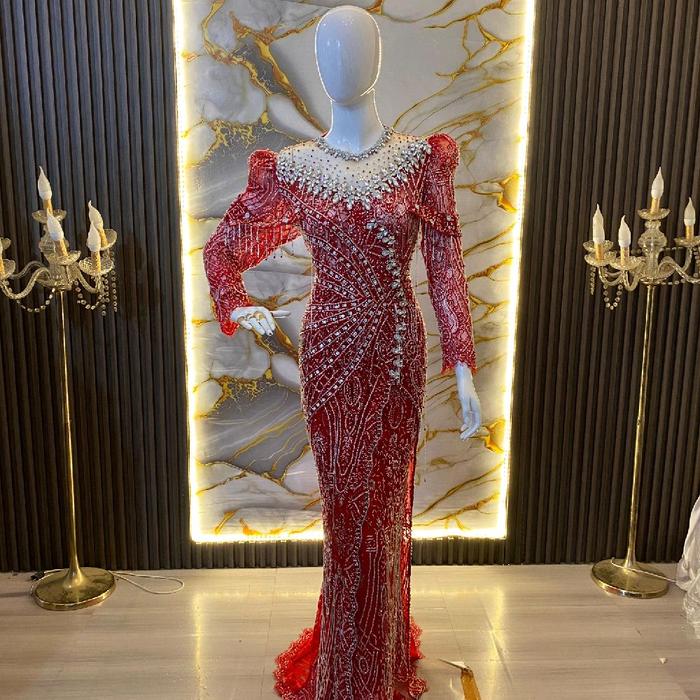 Gambar Kebaya 2in1 merah cabe santili Mewah Free Slayer Jubah Dan Veil Hijab dari Widdy Kebaya Grosir 2 Kab. Bandung Barat Tokopedia