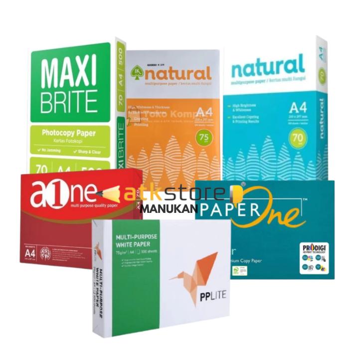 Jual [TERMURAH] Kertas HVS A4 70GSM 1 RIM PP LITE MAXIBRITE BMO ...