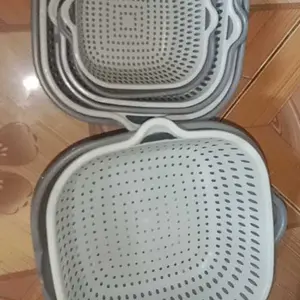 Baskom Saringan Sayuran Buah Peniris Air 8 in 1 Keranjang Tiris Serbaguna Plastik  Foodgrade 8 Variasi Ukuran Praktis & Higienis