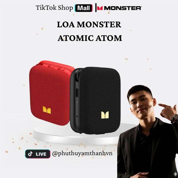 Loa Bluetooth MONSTER ATOMIC ATOM, Bluetooth 5.4 cho kết nối ổn định, mic