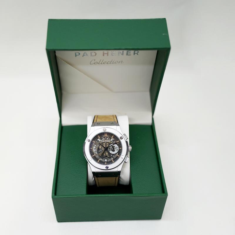 PAD HENER LEXICON Jam Tangan Unisex Analog Original Water Resistant Tali Kulit Keren Luxury Chronograph Quartz Calendar Jam Tangan Cowok Sport COD + Kotak Eksklusif 8