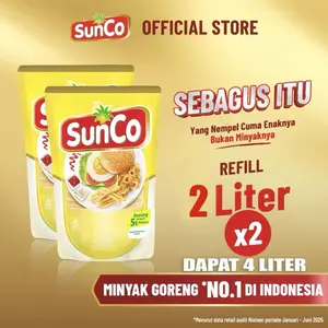 SunCo Minyak Goreng Refill 2 Liter x2 Dapatkan 4 Liter No 1 di Indonesia Promo Spesial