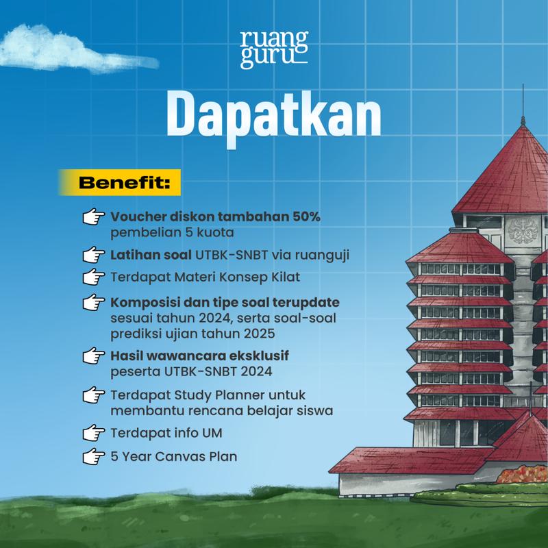 Kitab UTBK-SNBT Ruangguru Edisi Persiapan Ujian Tahun 2025 (BUNDLING HEMAT TPS & TL) 1