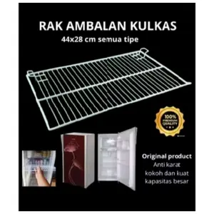 Rak kulkas besi  tahan karat Rak kulkas lemari es semua merek yang memiliki diameter 44cmx28cm