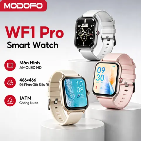 Đồng Hồ Thông Minh WF1 Pro – Màn AMOLED 1.93" Siêu Nét, Nghe Gọi Bluetooth, Pin Trâu 400mAh, Đo Nhịp Tim, Theo Dõi Giấc Ngủ, Nhiều Chế Độ Thể Thao, Mặt Đồng Hồ DIY, Chống Nước 1ATM