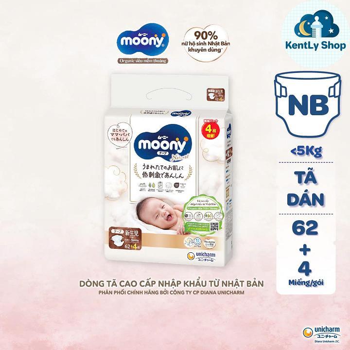 Tã dán/Tã quần Moony Dịu Nhẹ, Moony trắng (Moony Narural) siêu cao cấp. Voi ta dan baby