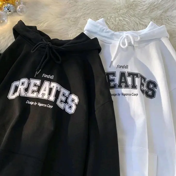 S-6XL Hoodie Pria Wanita Bigsize Sweater Oversize  Korean Style Jumbo Harajuku Style Unisex Zipper Fleece Distro Tebal Crewneck Keren Cewek Lembut Logo Panjang Topi Nyaman Varsity jaket murah