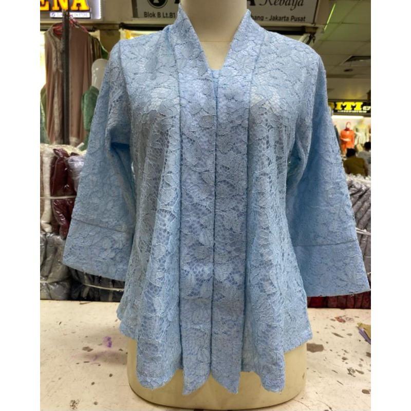 Product Introduction of Setelan Kebaya Jumbo Ld 130 Baju Kebaya kondangan Big Size Floy Brokat Lengan 7/8 13