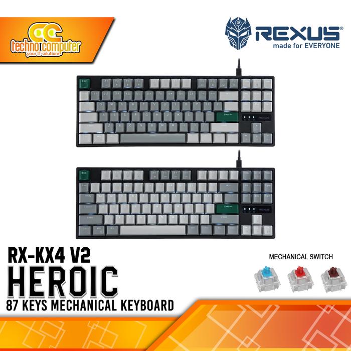 Gambar KEYBOARD GAMING REXUS HEROIC KX4 v2 Mechanical - Gaming Keyboard dari Techno Computer Bali Kota Denpasar Tokopedia