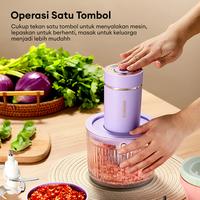 Gambar (VD MAX) Samono Food Chopper 4 in 1 kapasitas 1,2L dan 150ml Multifungsi 300 Watt Pengggiling Daging Penghalus Makanan (SW-MFC300) - SW-MFC300 Purple dari Samono Indonesia Kab. Tangerang 4 Tokopedia