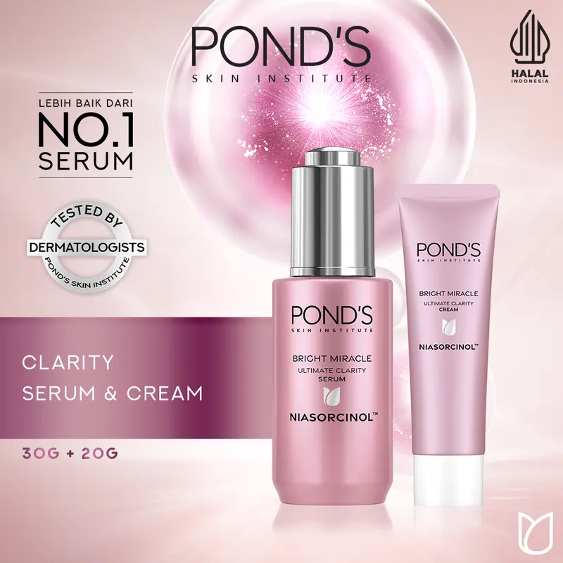 [HARGA SPECIAL] Pond's Bright Beauty Triple Glow Serum 30g & Perfecting Cream 20g 0