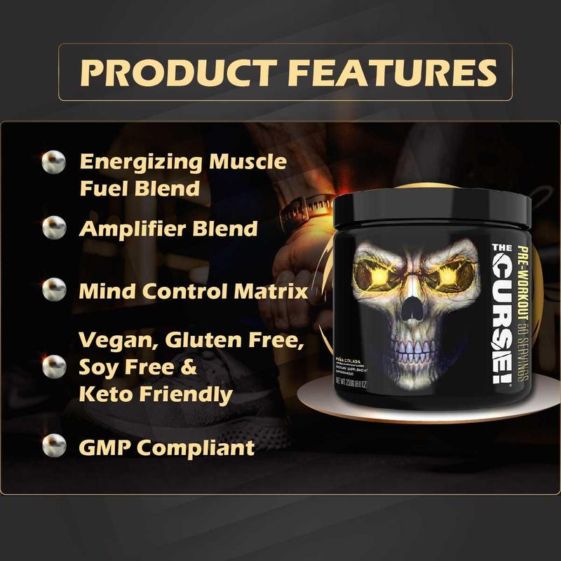 Product Introduction of JNX Sports The Curse! Pre Workout Supplement - Intense Energy & Focus, Instant Strength Gains, 8.8 oz (250 g) 0