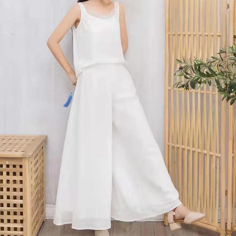 Product Introduction of Quần Ống Rộng Dài Cho Nữ, Quần Voan Muslimah Dáng Rộng, Cạp Cao, Đen Và Trắng 34