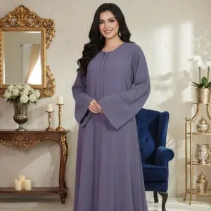 COD Gamis Abaya Arabian Maxy Bahan Sabrina Anti UV Ekslusif  Aksen Manik Manik Cantik Di Tangan Model Terbaru Resleting Depan Busui LEBARAN TERBARU 2025