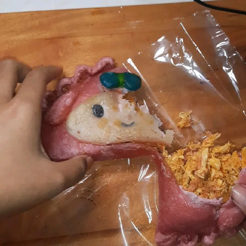 [REAL PICT] Dapat 3 CIRENG JUMBO SANRIO (Kuromi, My Melody, Cinnamoroll) isi ayam suwir/keju Food Frozen Aci 3