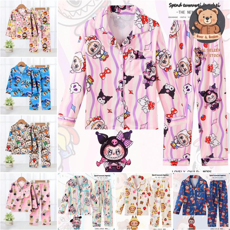 Labubu Pyjamas B&B 2-12YO LABUBU Children Boy Cotton Pyjamas Set Boys Kids Baby ...