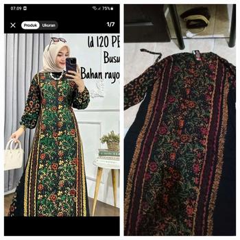 Product Review of Gamis Cap - Batik Multi Colour Bahan Rayon Super Jumbo Gamis Kekinian By Batik Cincaro muslim Wanita gaun lebaran kaftan crinkle maxi satin twill vanya hitam 《m》 • black baju brokat kondangan 2024 exclusive Premium from 🌹**🌹 0