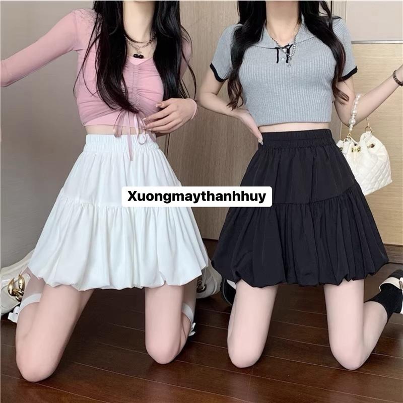 Chân váy bí ngô chân váy dáng ngắn phồng cá tính phonh cách hàn quốc-15